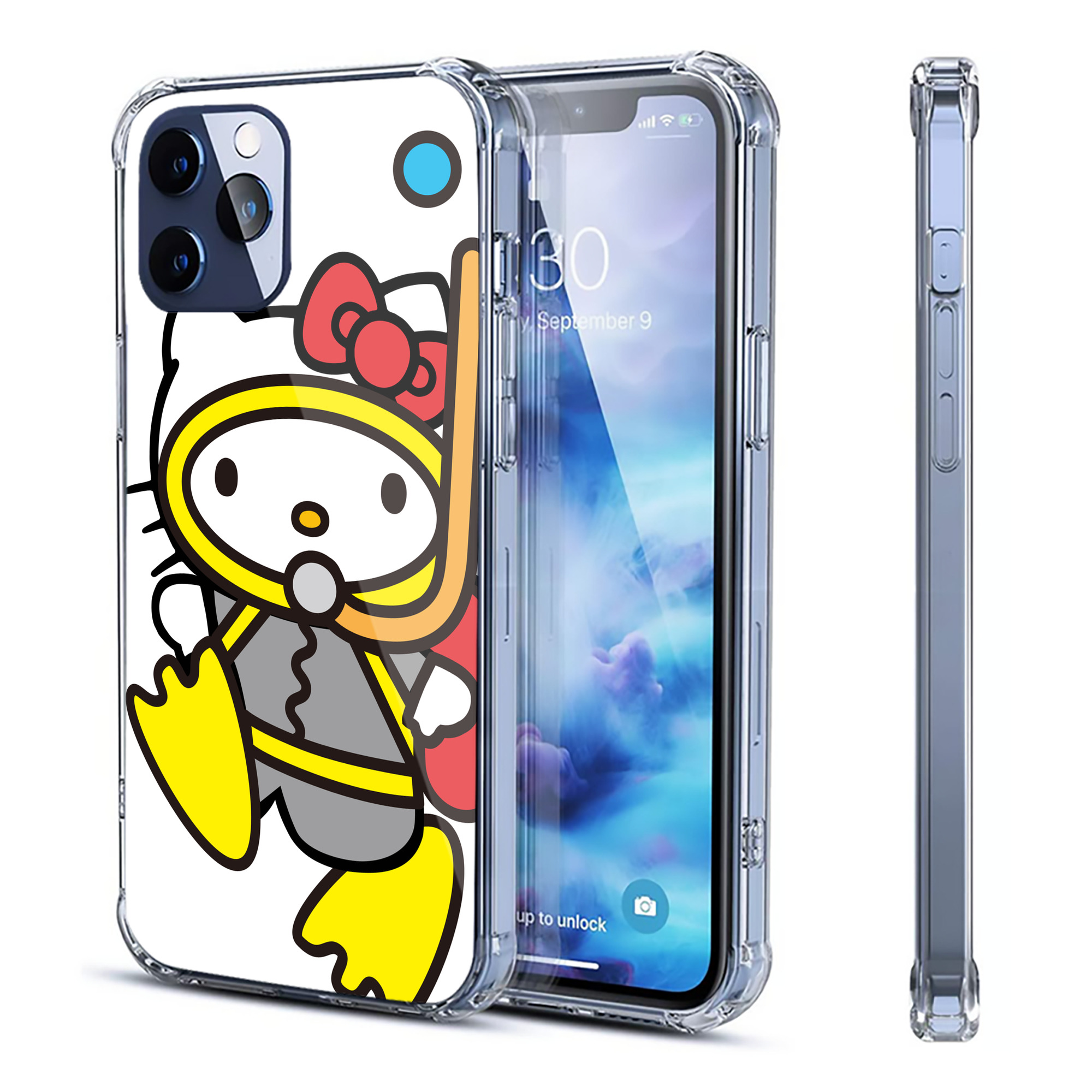 （画像用） Hello Kitty ハローキティ 【iPhone 12シリーズ対応】透明スマホケース（クリアソフトケース）